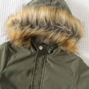 Cozy Pixies جاكيت باركا شتوي سميك مبطن حراري بأكمام طويلة وغطاء رأس للأطفال الذكور، كاجوال ومتعدد الاستخدامات