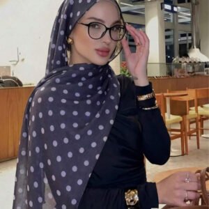 قطعة واحدة وشاح نسائي كاجوال مطبوع بتدرج لوني من الكاكي إلى الأبيض، متعدد الاستخدامات، يمكن استخدامه أيضًا كإكسسوار فستان