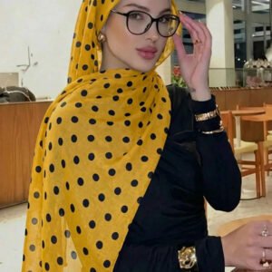 قطعة واحدة وشاح نسائي كاجوال مطبوع بتدرج لوني من الكاكي إلى الأبيض، متعدد الاستخدامات، يمكن استخدامه أيضًا كإكسسوار فستان